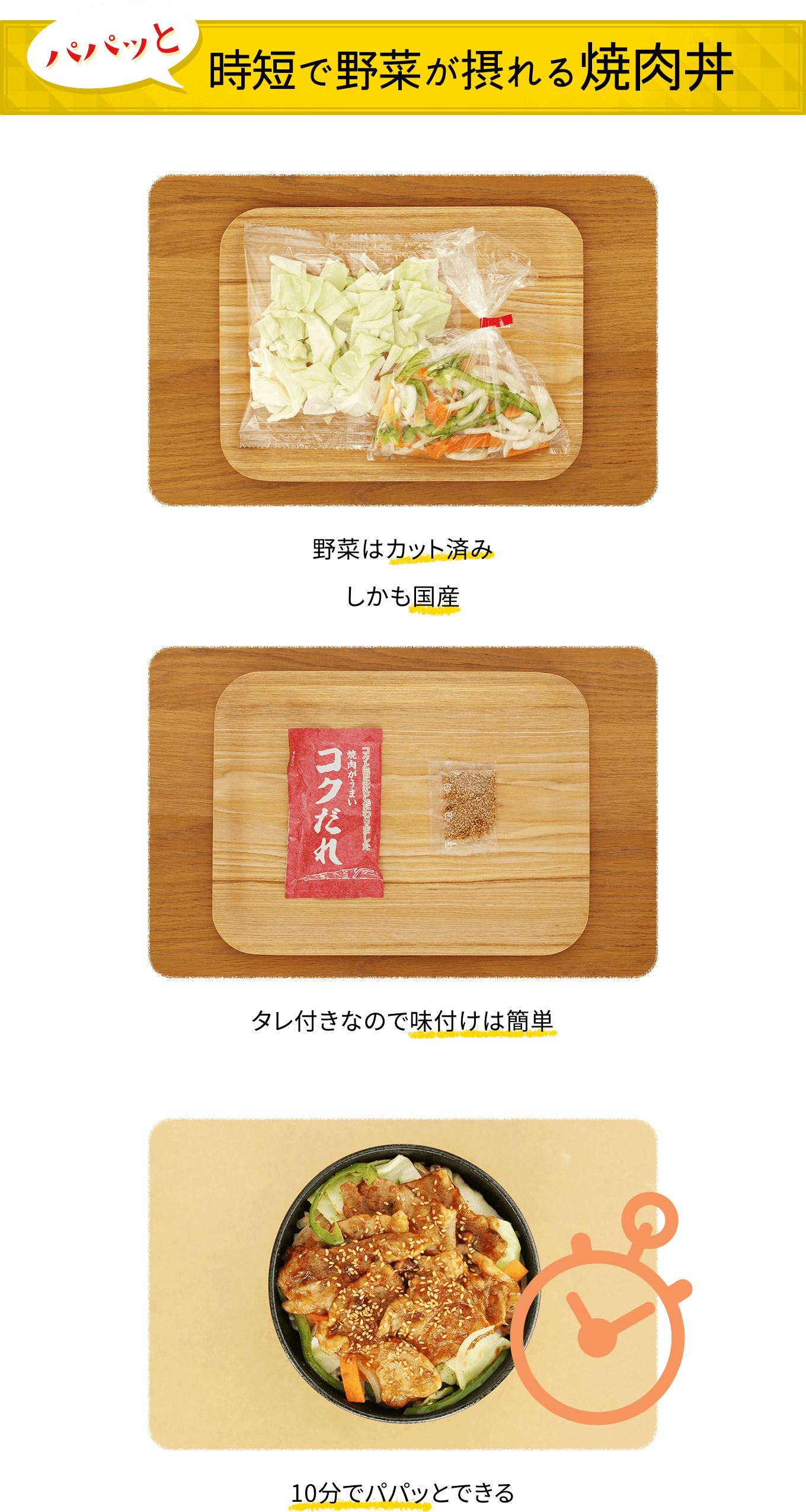 パパッと時短で野菜が摂れる焼肉丼