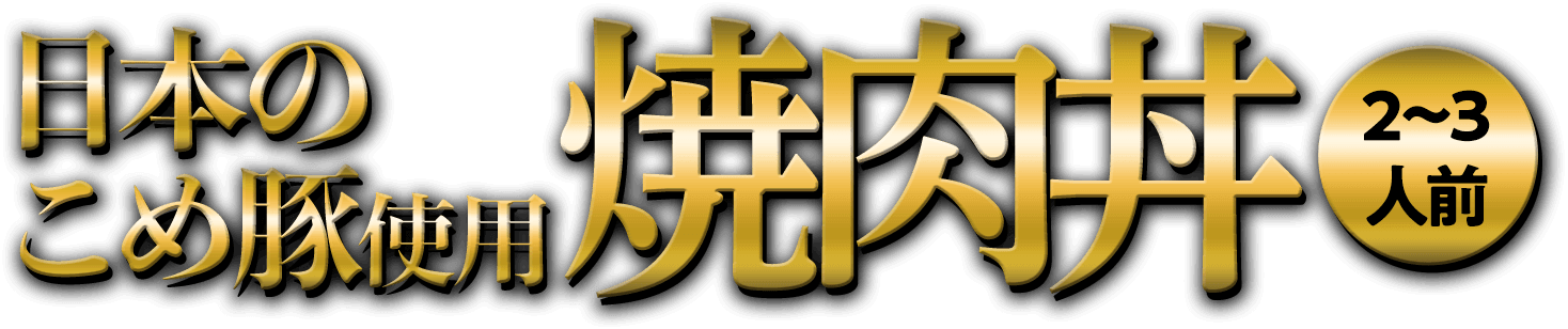 日本のこめ豚使用『焼肉丼』２〜３人前